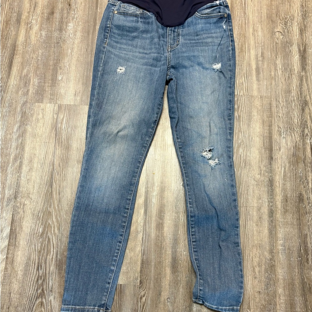 Pinkblush Women Skinny Jeans Distressed Light Blue Wash